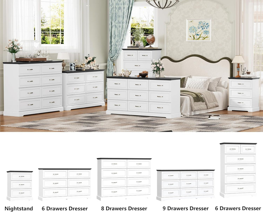 Thacuok 3 Drawer Dresser for Bedroom, 24" Wide Wooden Chest of Drawers, ...