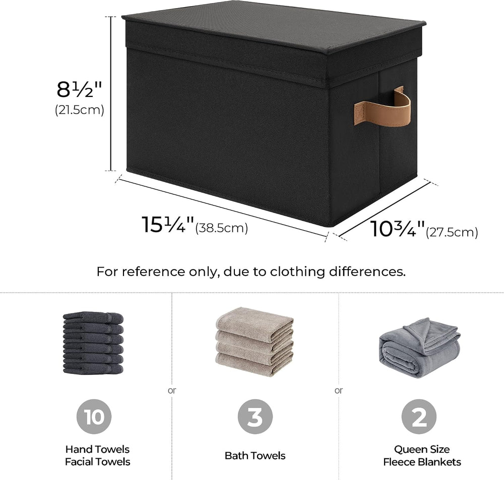 StorageWorks Fabric Storage Bins with Lids, Closet Storage Bins