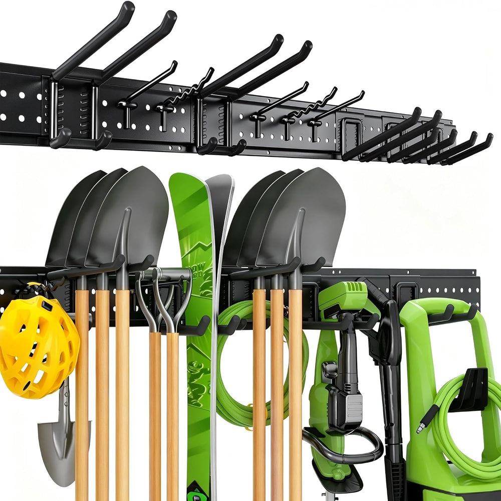 Garage Tool Organizer Wall Mount, 49.5 Inch Heavy Duty Garage Organization Sy...
