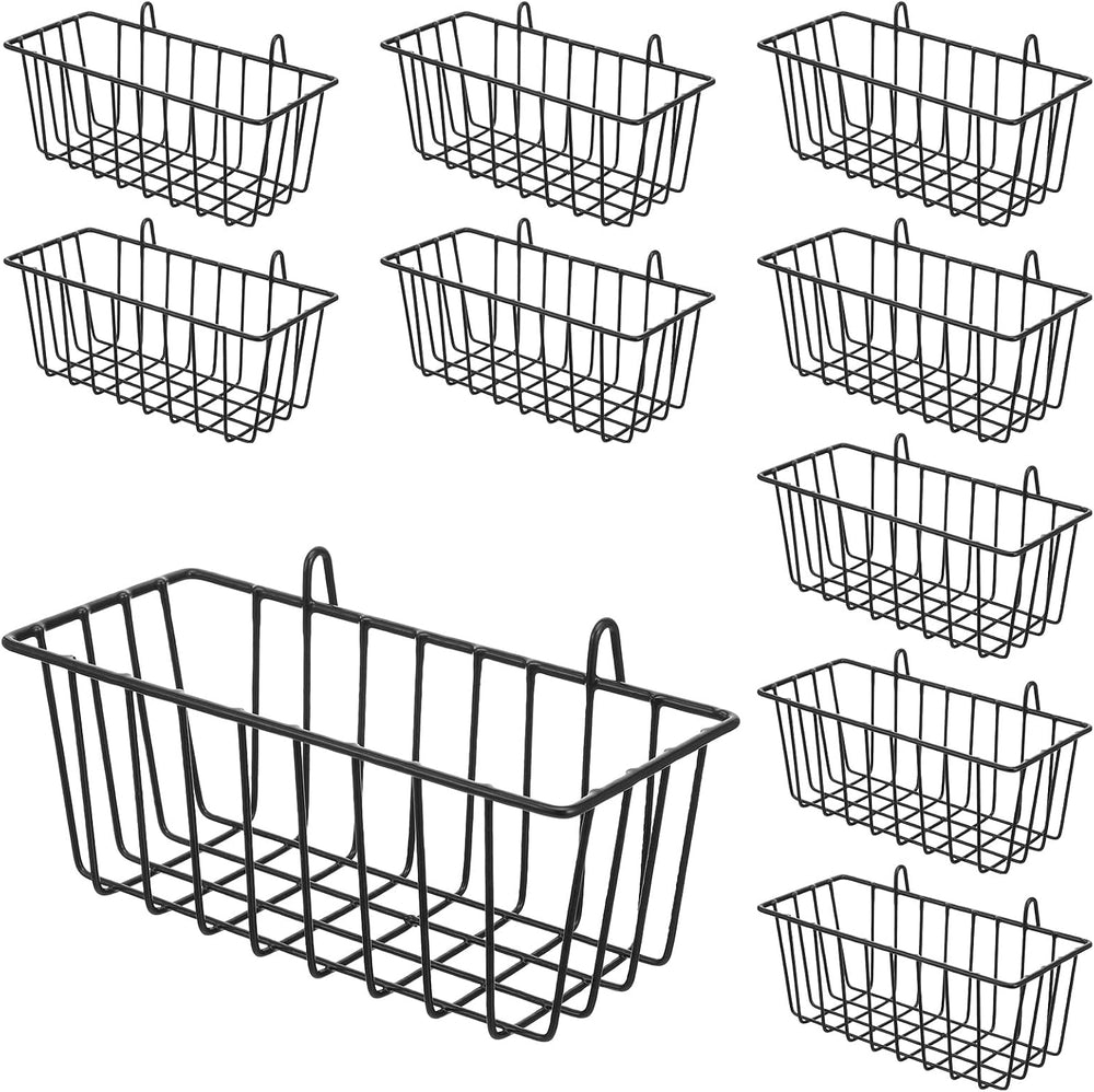 10 PCS Hanging Wire Baskets for Organizing - Hanging Metal Basket Storage wit...
