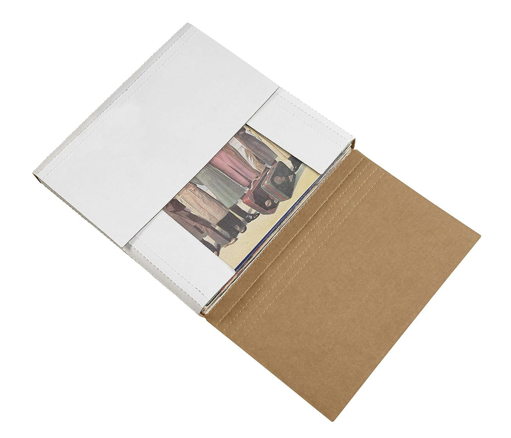 BOX USA White Easy-Fold Mailers 11.125x8.625x1, 50-Pack