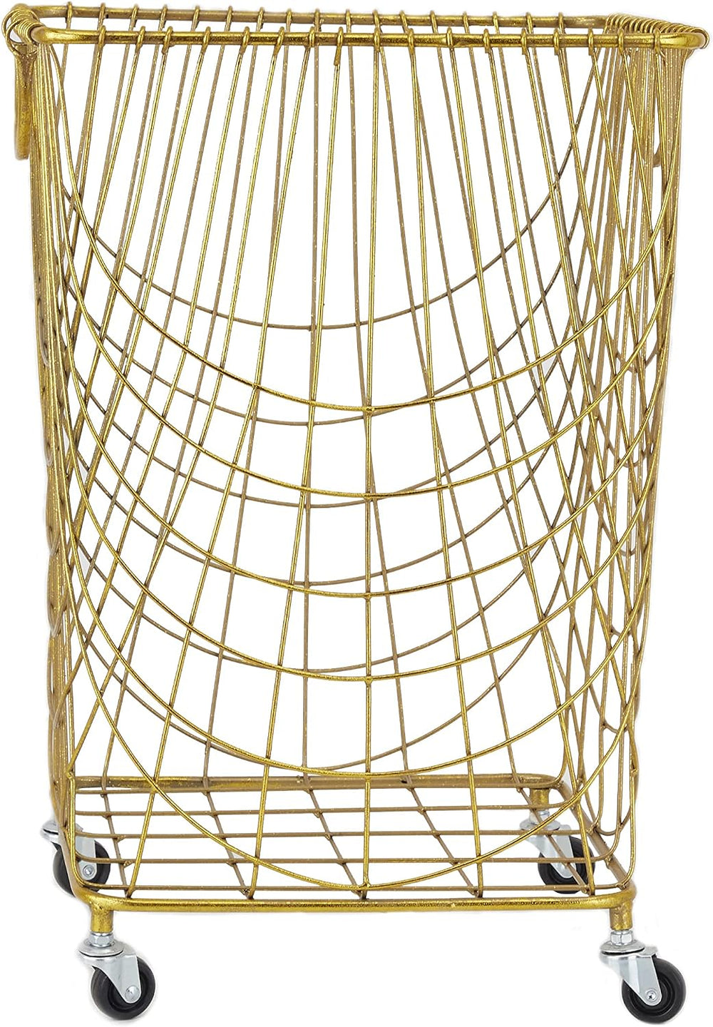 Deco 79 Metal Square Storage Cart with Wheels and Handles, 16" x 17&quot...