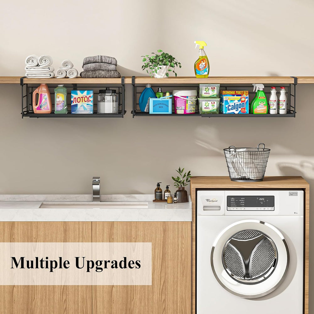 Expandable Under Cabinet Shelf, Extendable Under Shelf Storage with Removable...