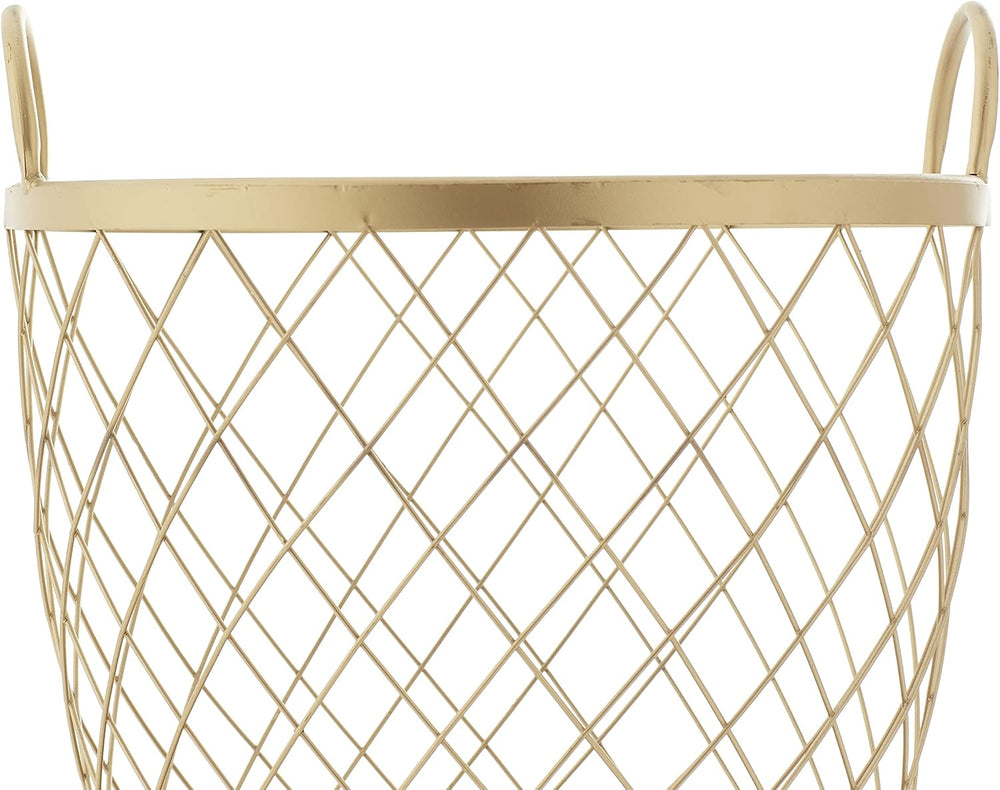 Deco 79 Metal Storage Cart, Set of 2 Cart 15", 21"H, Gold