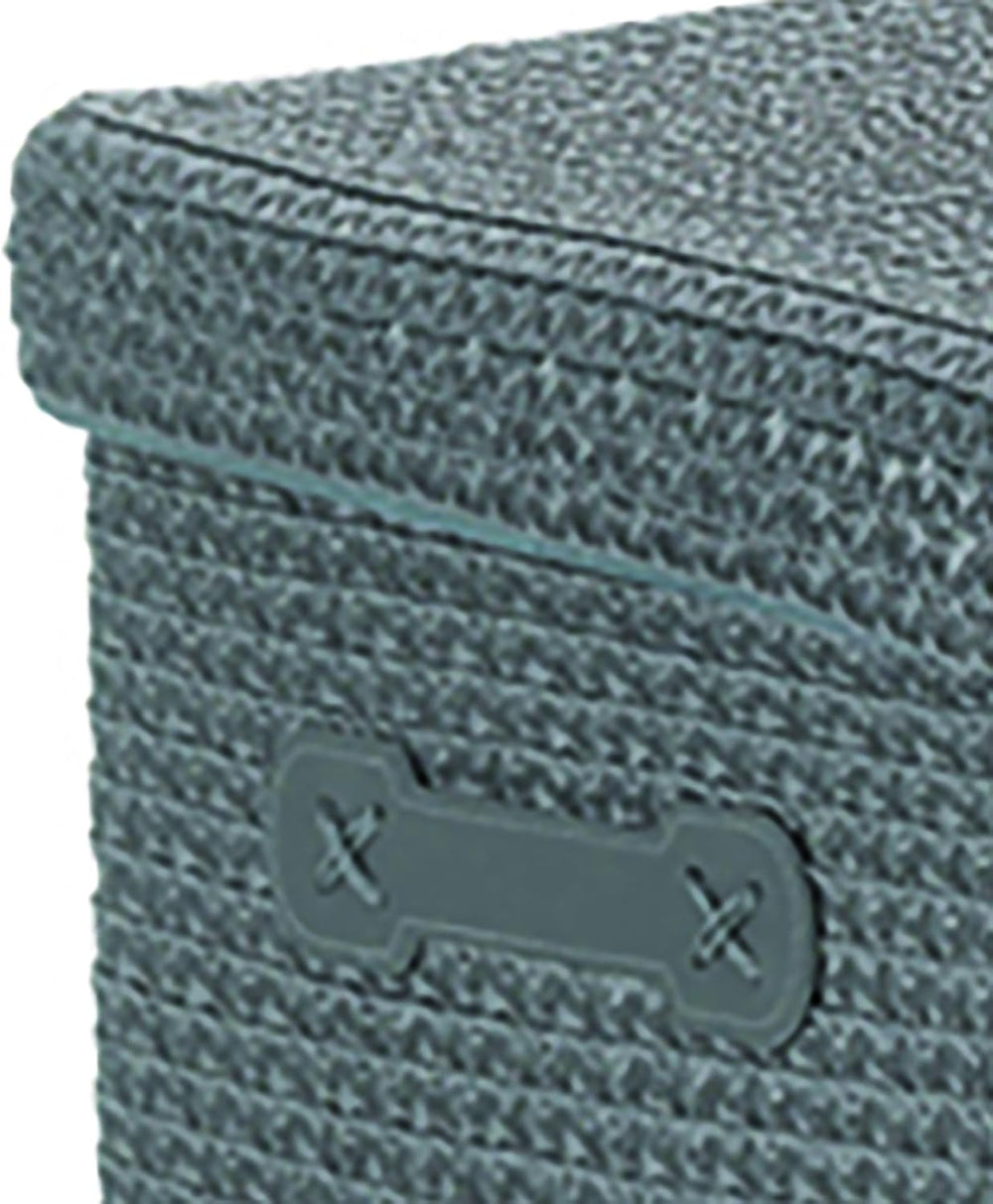 Kela Basket Set Rimossa 3 Pieces of PP Plastic in Grey, 42 x 30 x 26 cm
