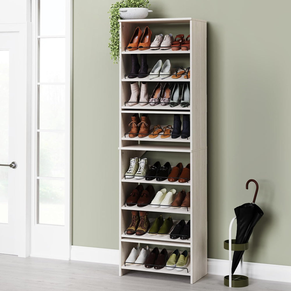 ClosetMaid SuiteSymphony 25-Inch Shoe Shelf Tower, (2) 4-Shoe Shelf Packs (Cr...