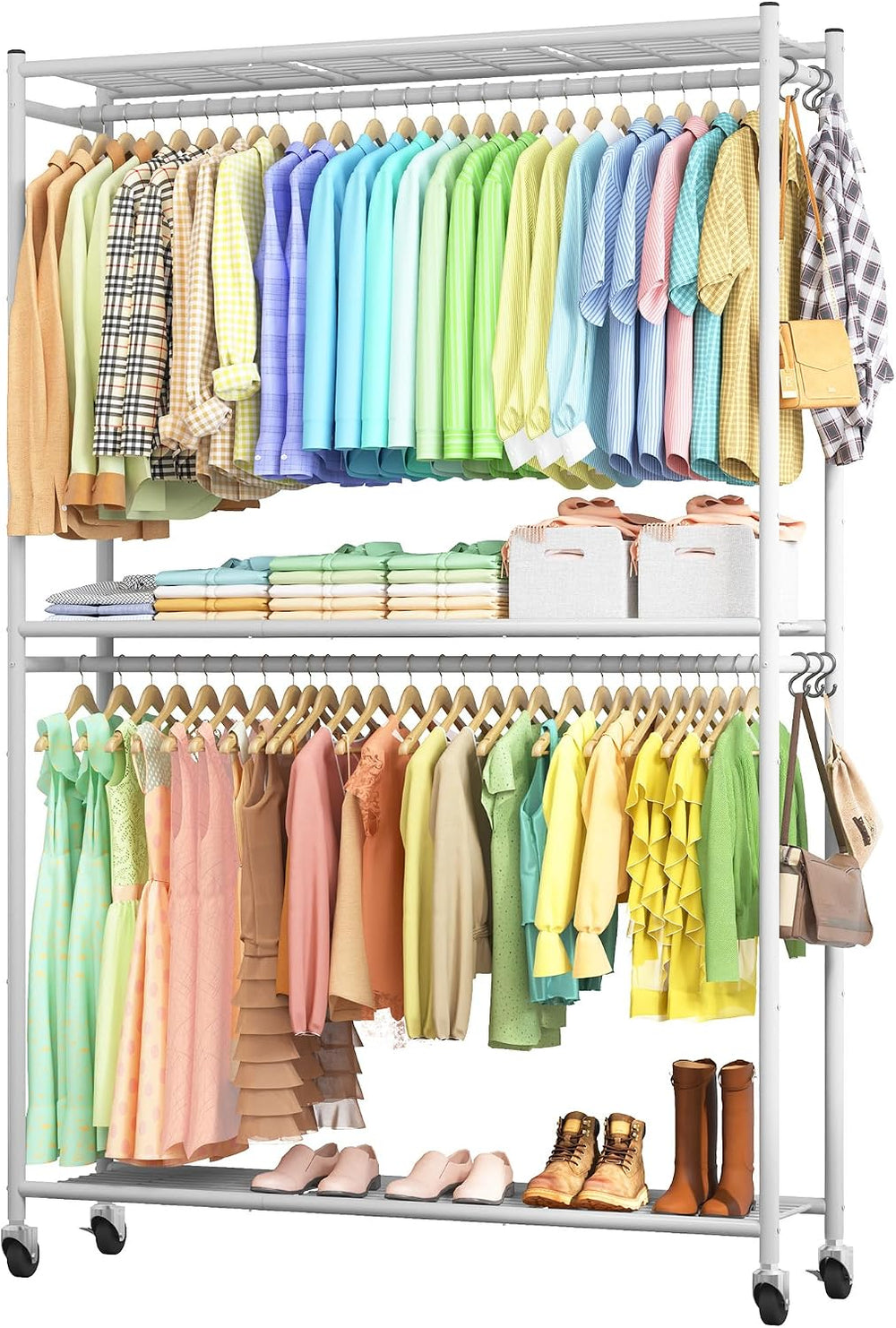 Sakugi Clothes Rack - 45.2" x 12.2" x 79.5" Clothing Rack with...
