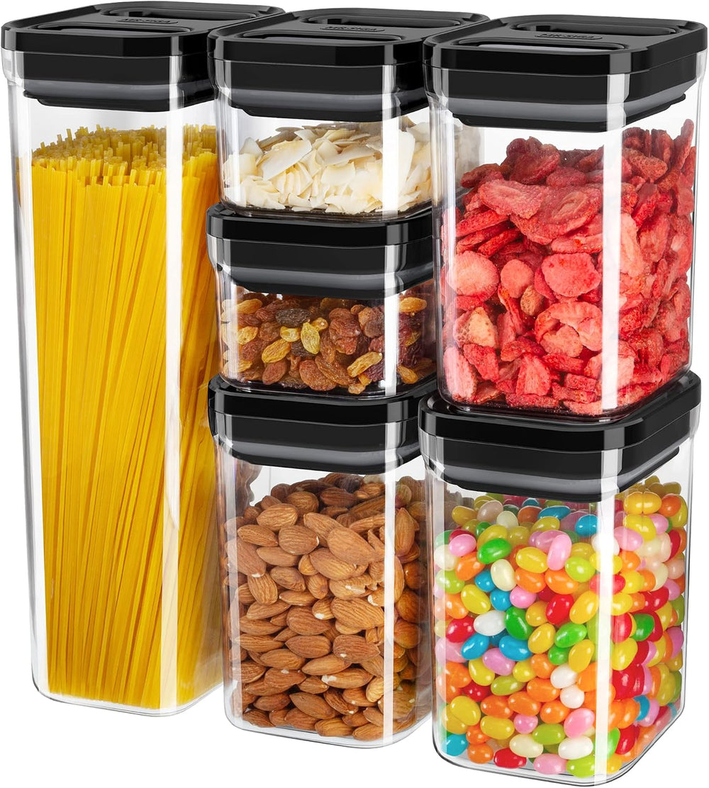 MR.SIGA 6 Piece Airtight Food Storage Container Set for Pantry Organization