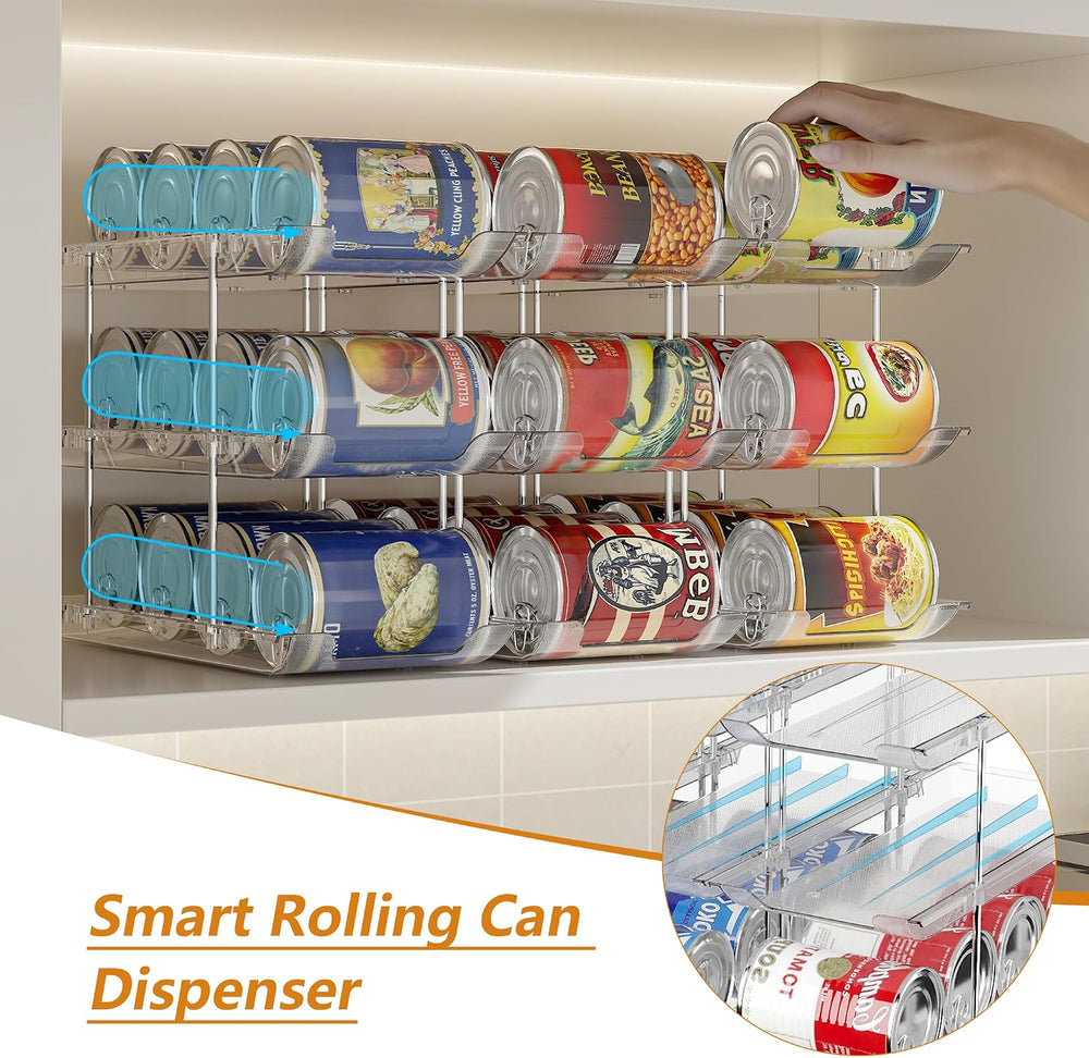 LXLXXL Can Organizer for Pantry Canned Food Storage Goods Holders 3 Tier