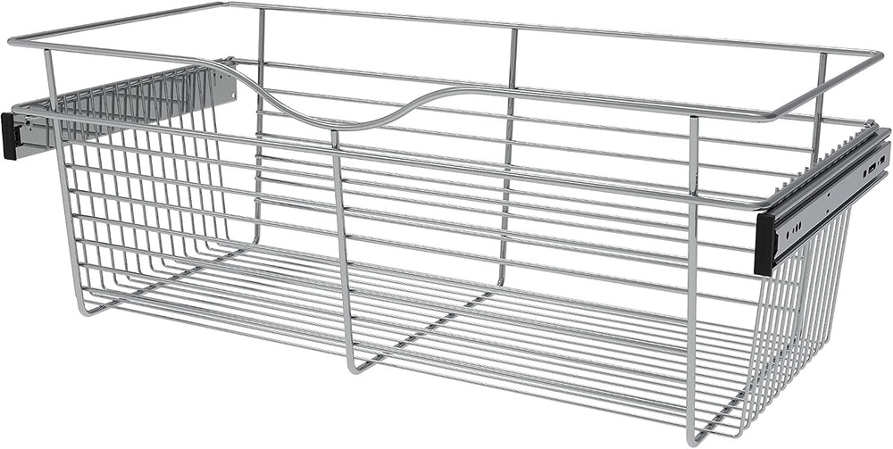 REV-A-SHELF Chrome 30" Wire Pullout Basket for 14" Deep Closet - 11...