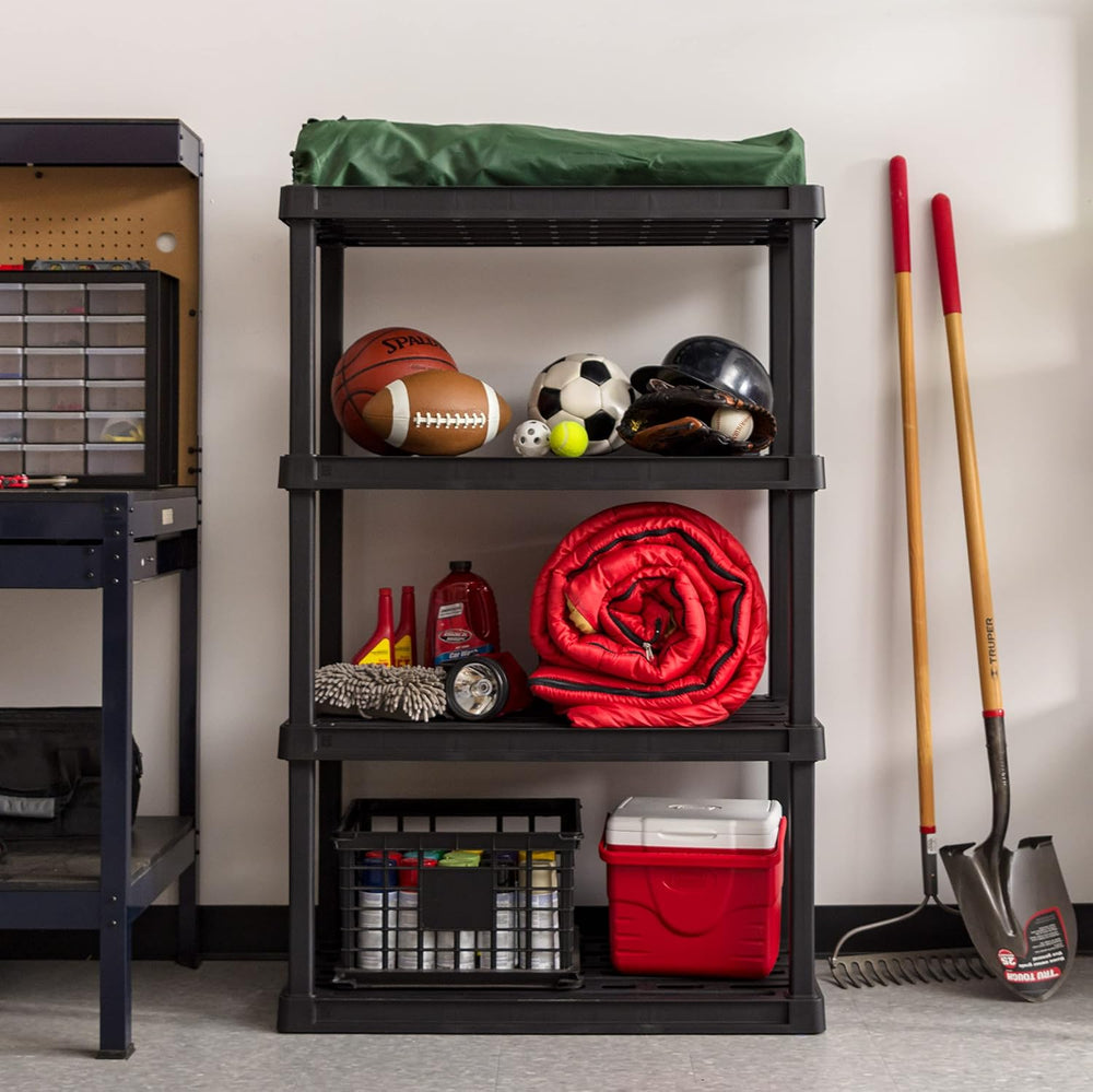 IRIS USA 4-Tier Shelving Unit, 36" W x 18" D x 56" H, 1 Pack, ...
