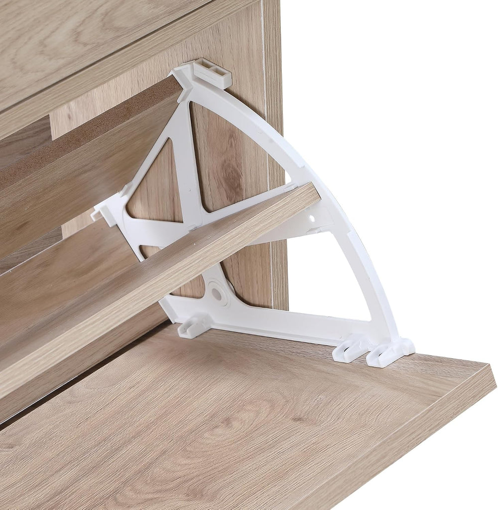 XIAO WEI Shoe Cabinet, Natural Semi Circle Rattan Shoe Storage Organizer Cabi...