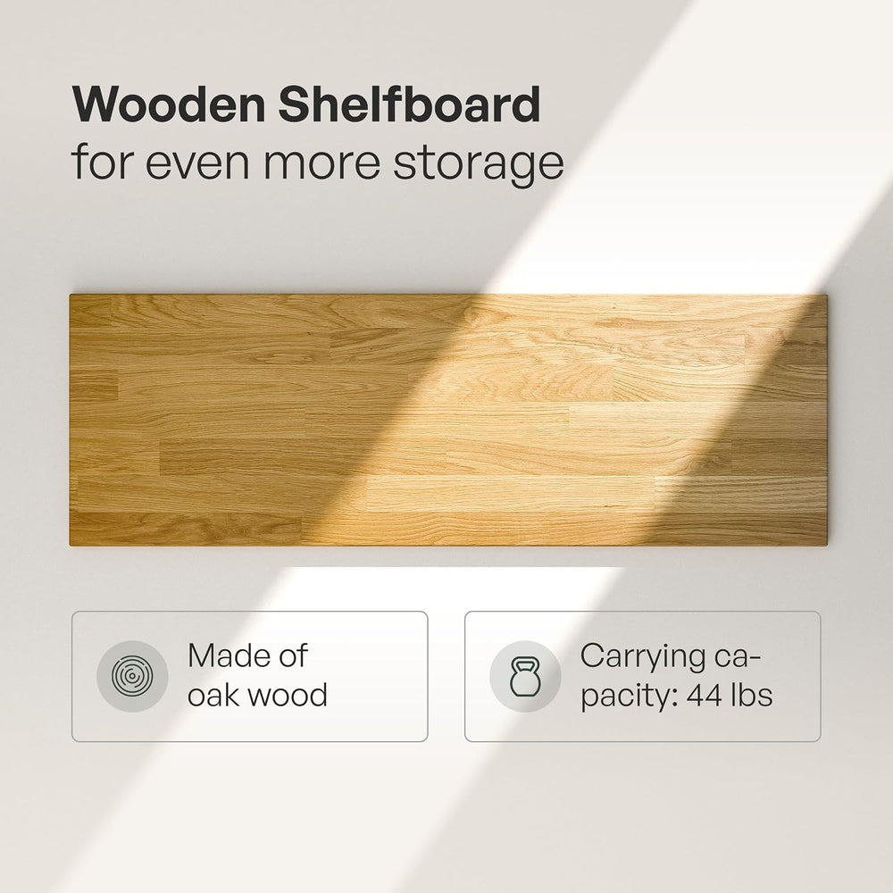 pamo Adjustable Closet Organizer Shelf Board Oak – 36" x 12"