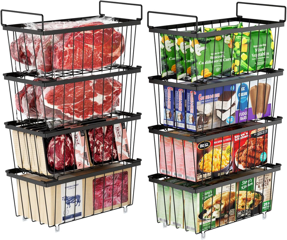 iSPECLE Chest Freezer Organizer - Small Storage Baskets for 7 Cu.Ft, 8 Pack