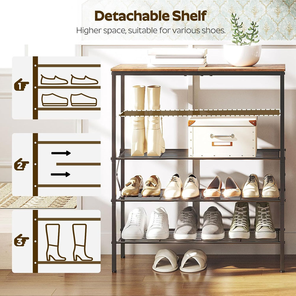YATINEY 5-Tier Shoe Rack, Shoe Storage for Entryway and Closet, Free Standing...