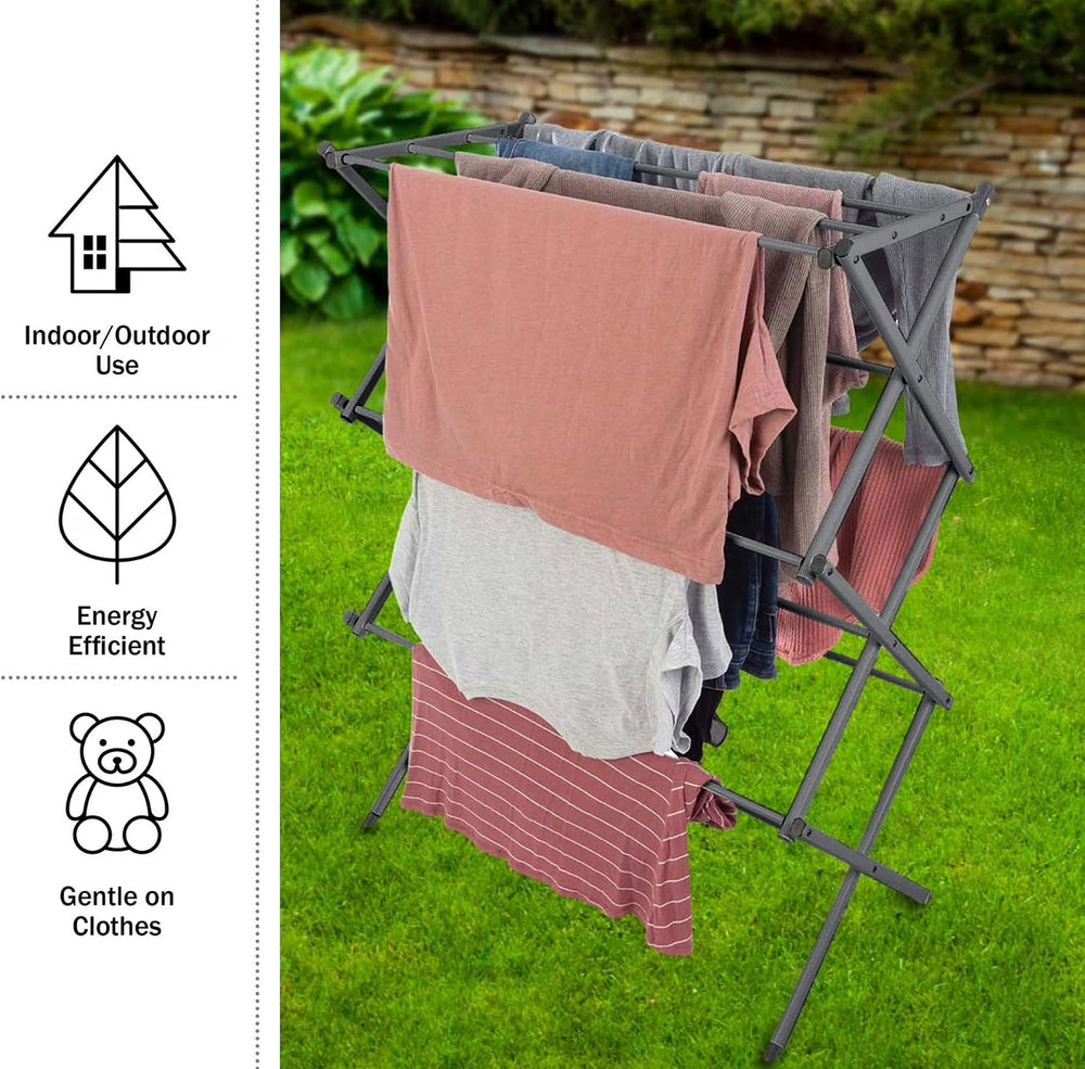 Accordion Foldable Drying Rack, Heavy Duty Laundry Rack for Small Spaces