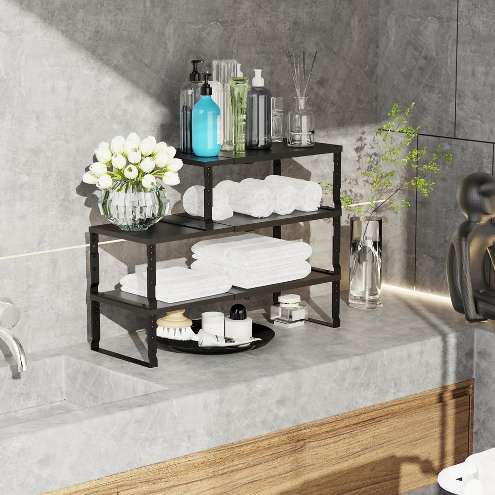 Jojocross Expandable Stackable Spice Rack Organizer for Kitchen Cabinet,Adjus...