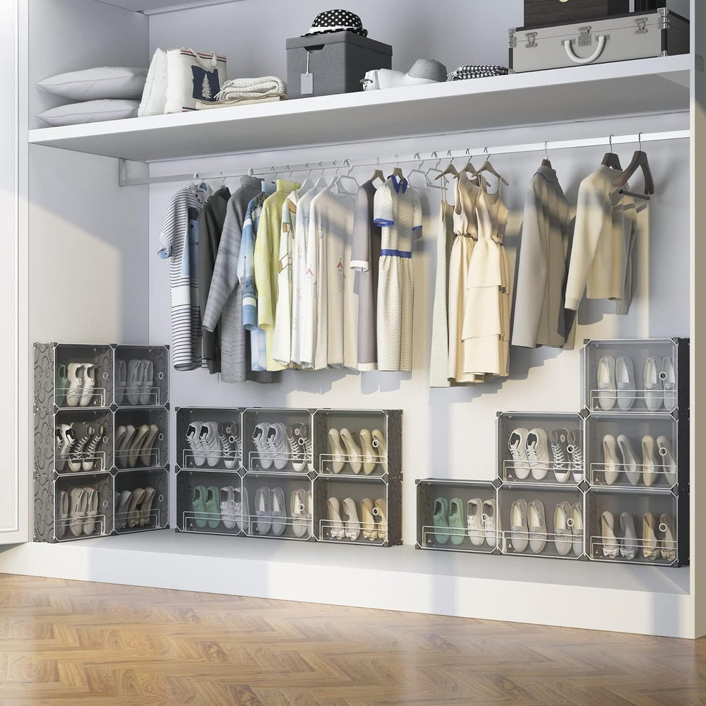 MAGINELS 5-Tier Slim Shoe Rack Organizer, Tall Storage for Closet,Hidden Thin...