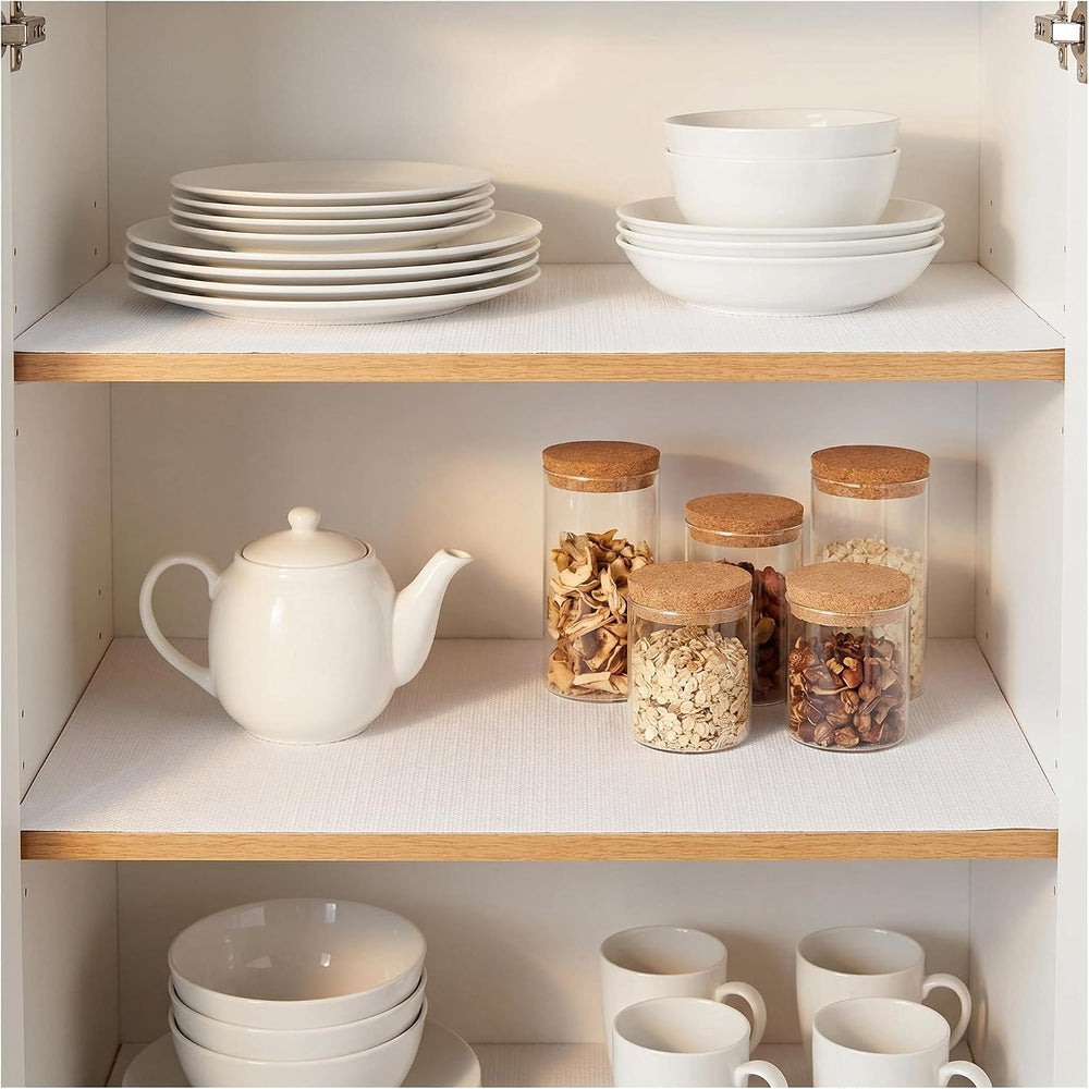 Coavas Shelf and Cabinet Liner, Easy Cut Protective (White, 24 in x 10 ft)