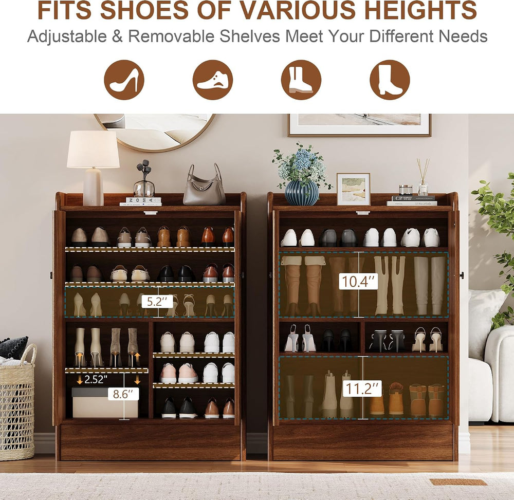 iPormis 6-Tier Shoe Cabinet with Drawer, 47” Tall Large Shoe Storage Cabinet ...