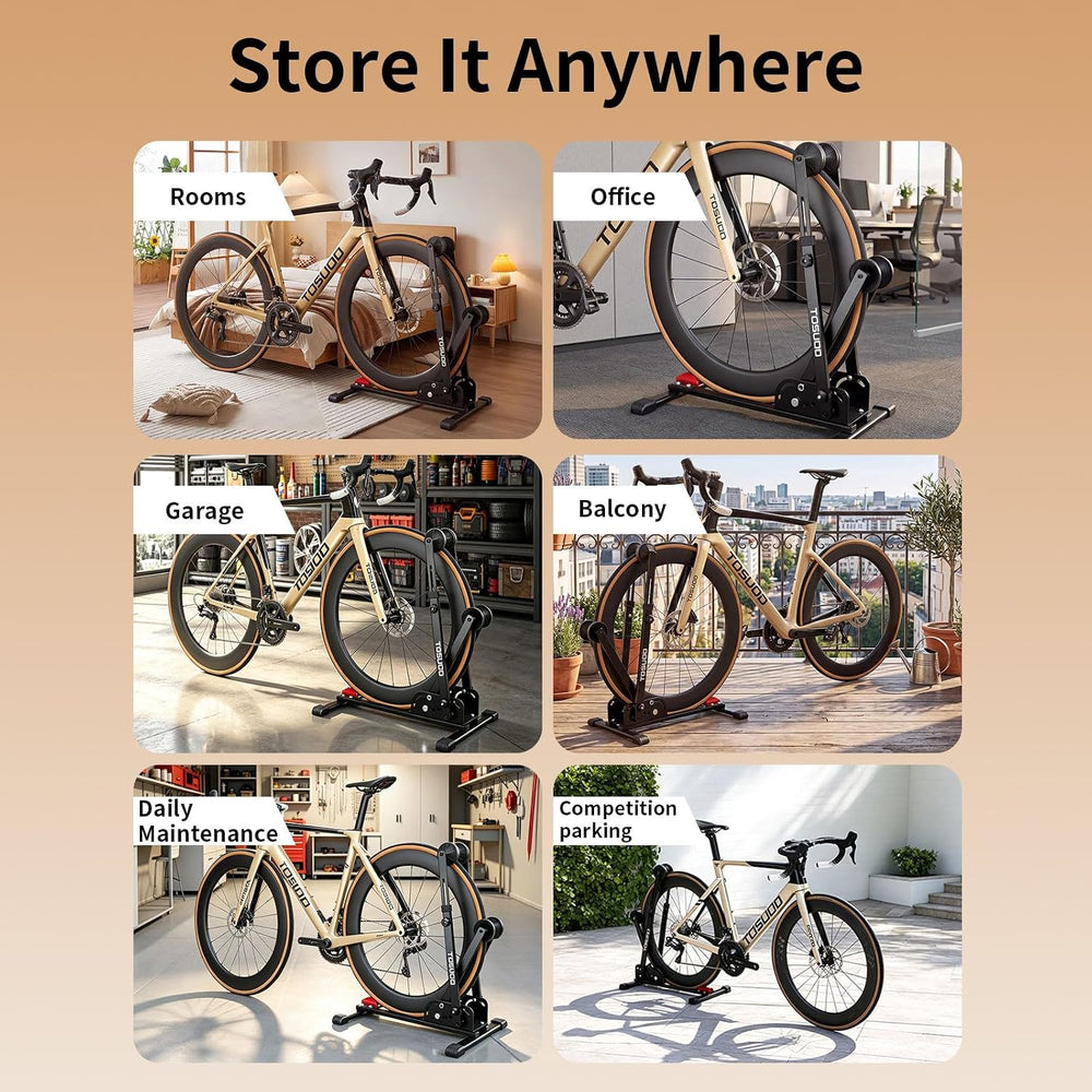 Bike Stand 2-in-1 Vertical Horiz Floor Adjustable for 24-27.5"