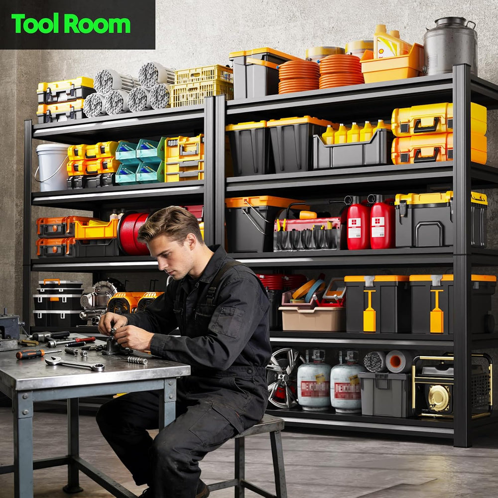 71.2"H Garage Shelving 2500LBS Heavy Duty Metal Storage Shelves