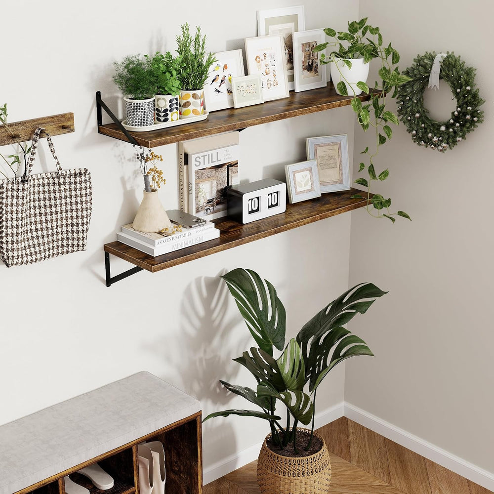 Axeman 12 Inch Deep Floating Shelves for Wall - 48 Inch Wide x 12 Inch Deep W...