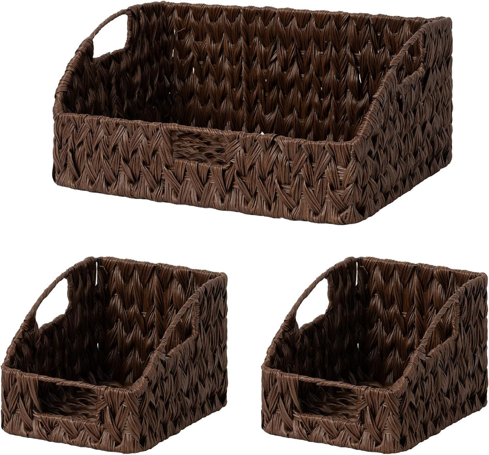 GRANNY SAYS Wicker Baskets for Organizing, Waterproof Basket for Shelves