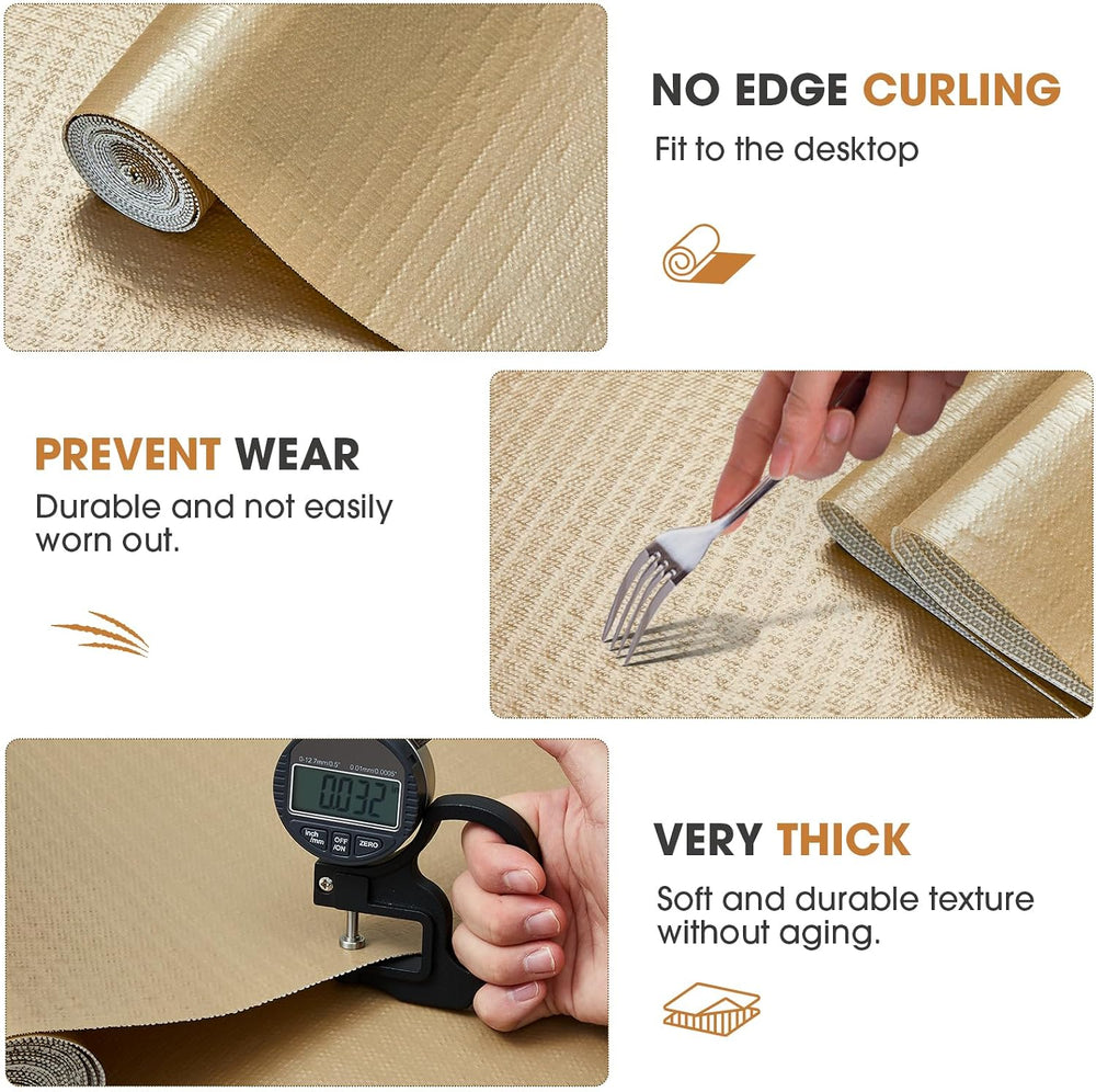 Drawer and Shelf Liner for Kitchen Cabinets, Beige, 24IN X 30FT