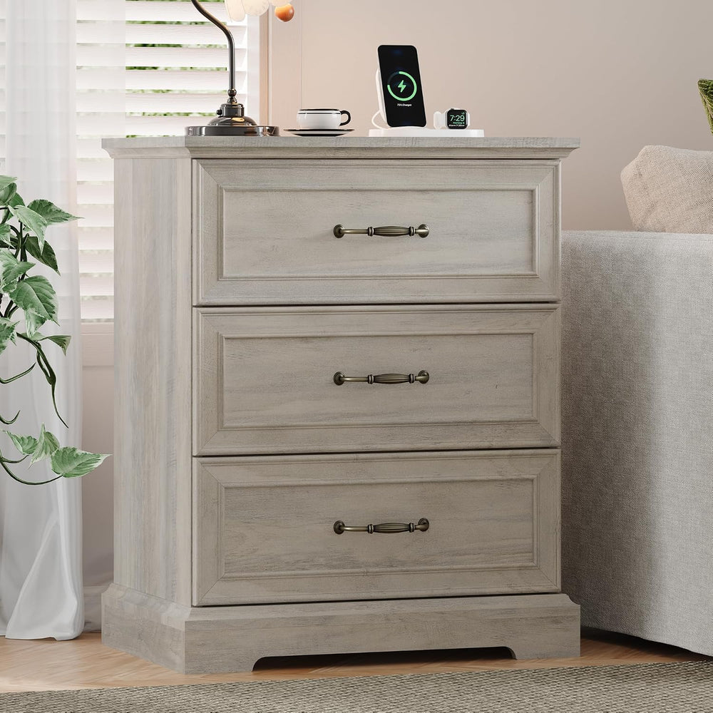 Farmhouse 3 Drawers Dresser for Bedroom, 24" Wide Modern Chest of Drawer...