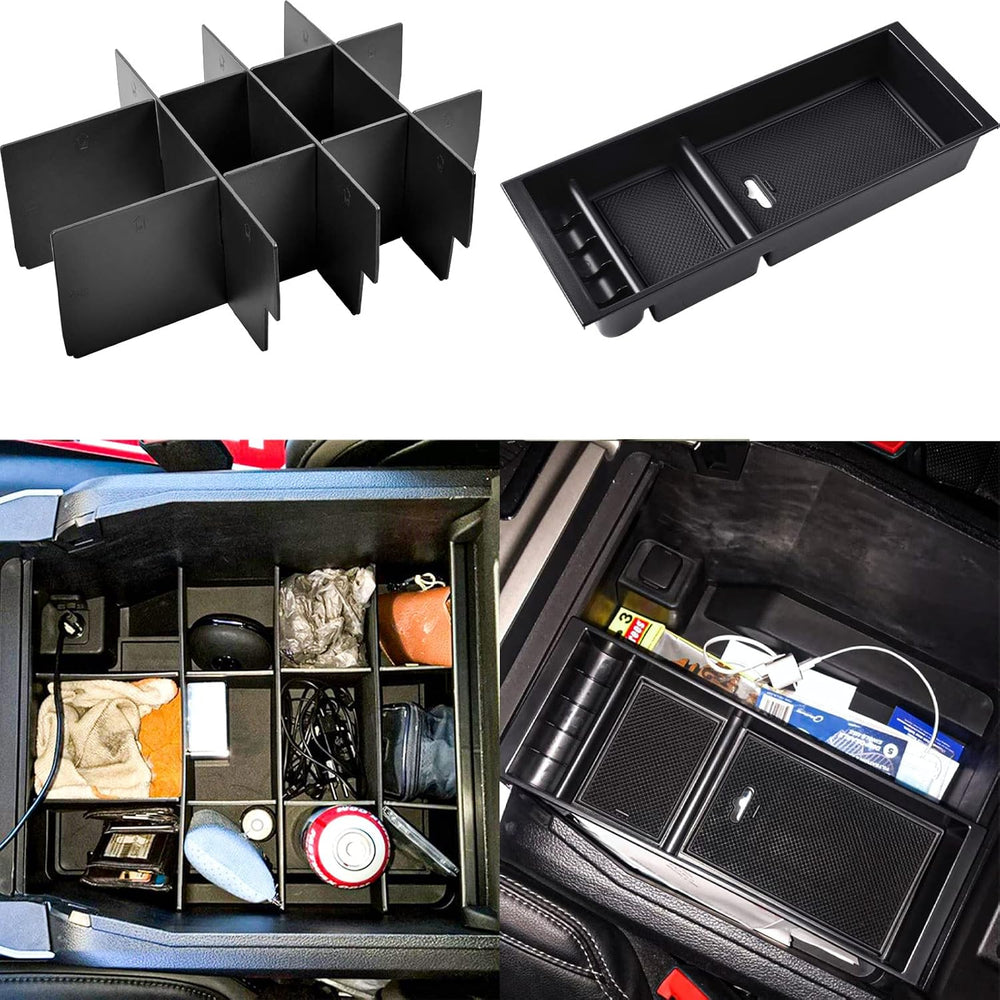 Center Console Organizer Dividers Compatible with 2015-2020 Ford F150 Accesso...