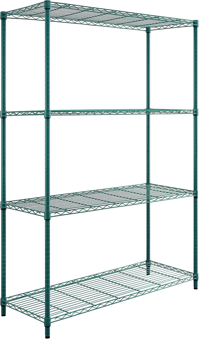 Quantum Storage Systems RWR72-2442LDP Adjustable Wire Green Epoxy 4 Shelves 72" H x 42" W x 24" D