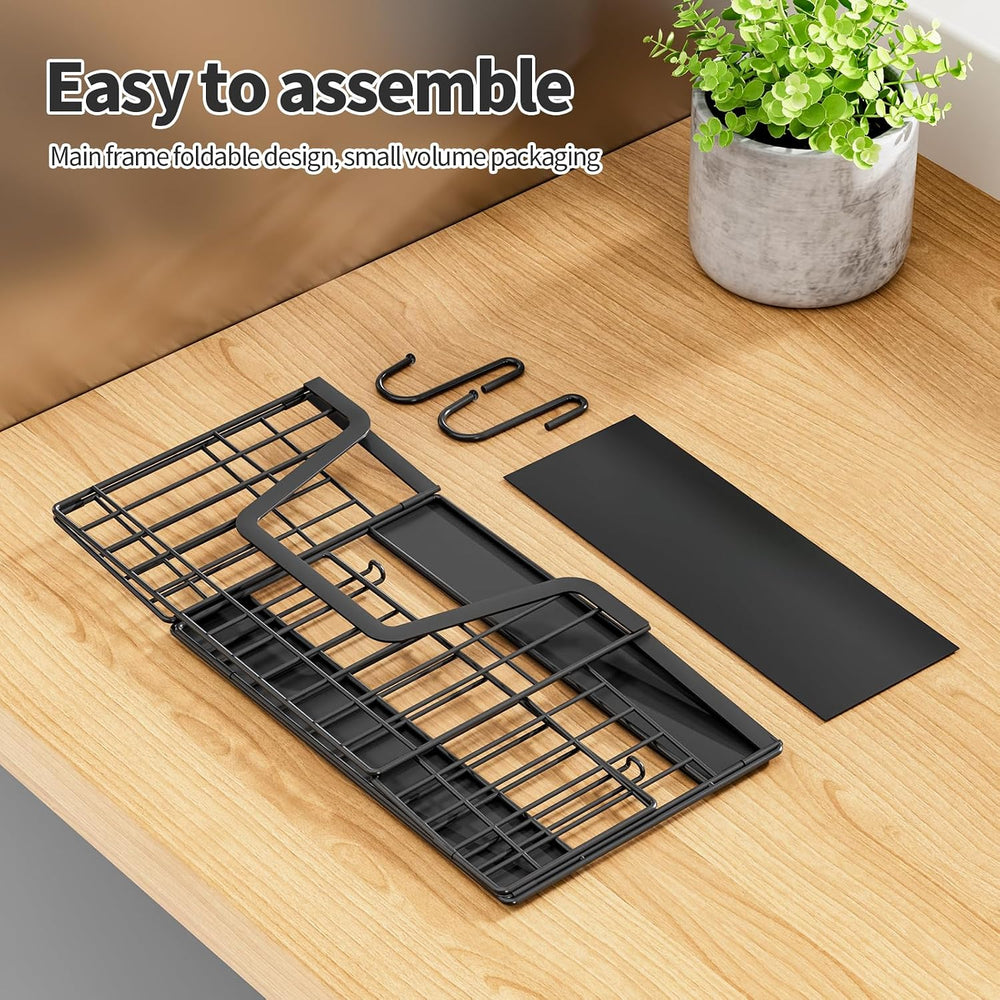 4-Pack Magnetic Fridge Shelf, Black Fruit Basket Potato Storage