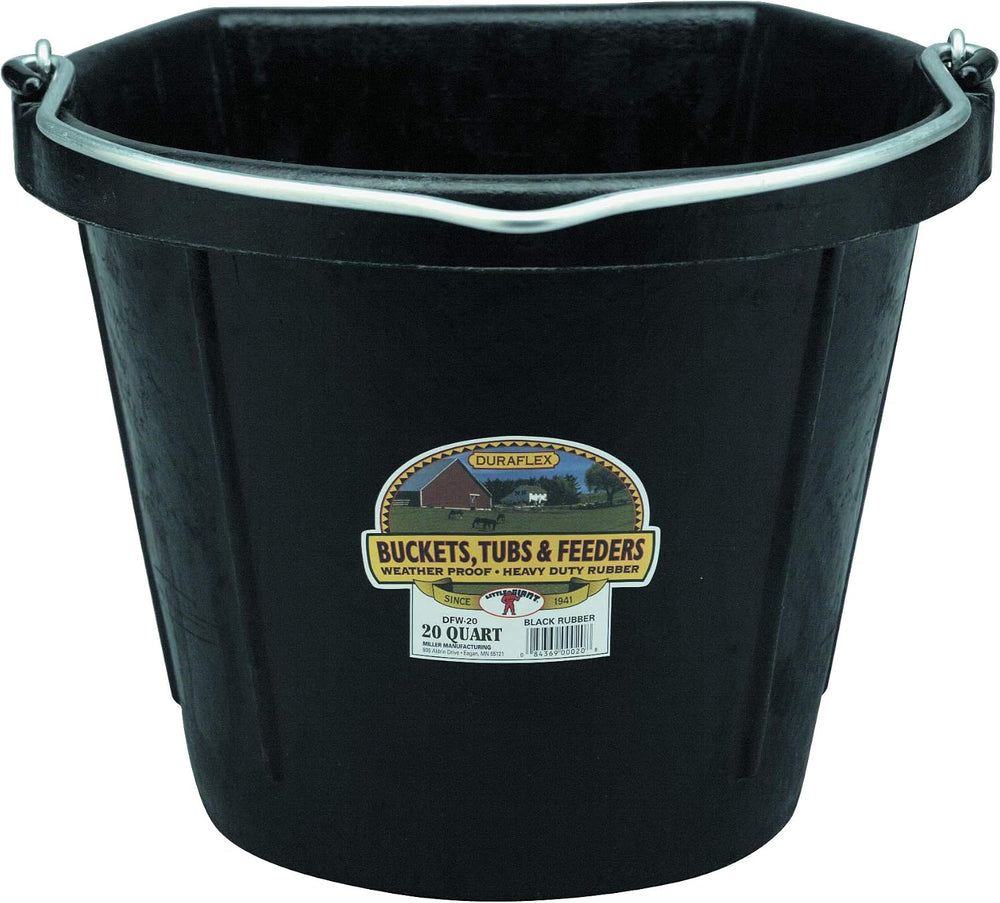 Little Giant Flat Rubber Bucket Rubber Flat Back Bucket (20 Quart) (Item No. ...
