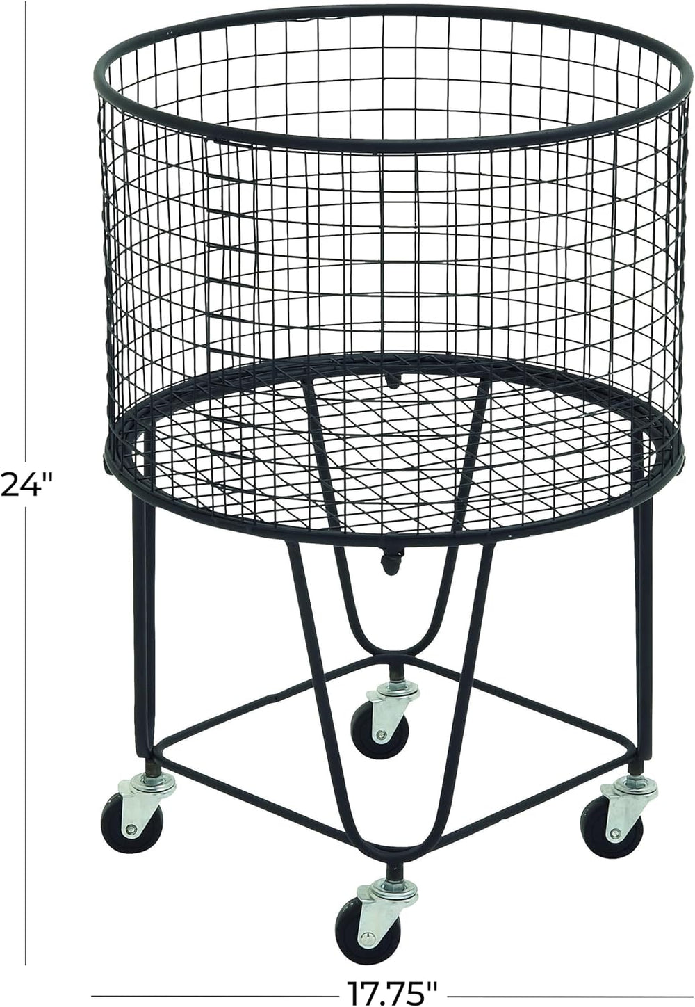 CosmoLiving by Cosmopolitan Metal Storage Cart Deep Set Rolling Mesh Laundry ...