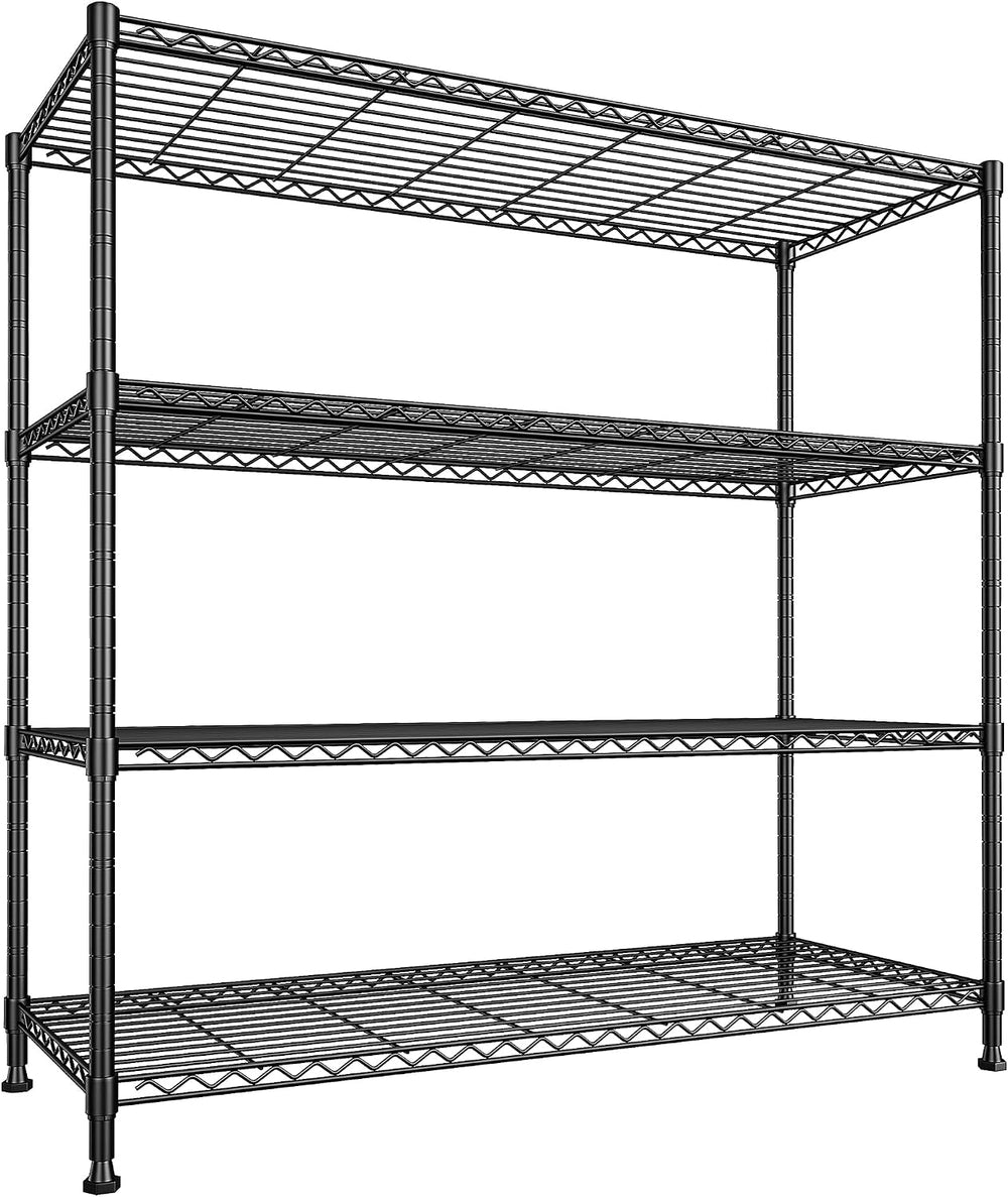 2 Set of 45 "W Metal Shelving Unit 4 Tier Storage Shelves Adjustable Wir...