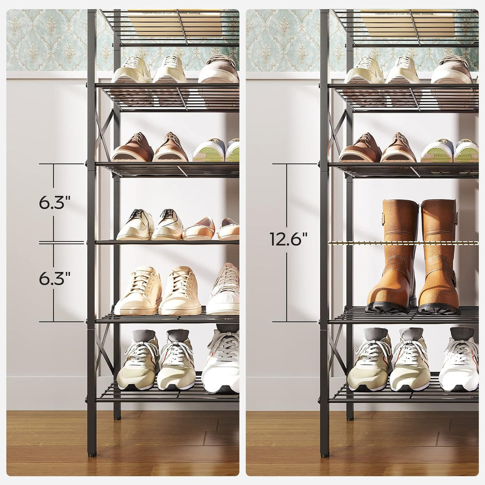 YATINEY 6-Tier Shoe Rack, Shoe Storage Organizer for Closet, Free Standing Sh...
