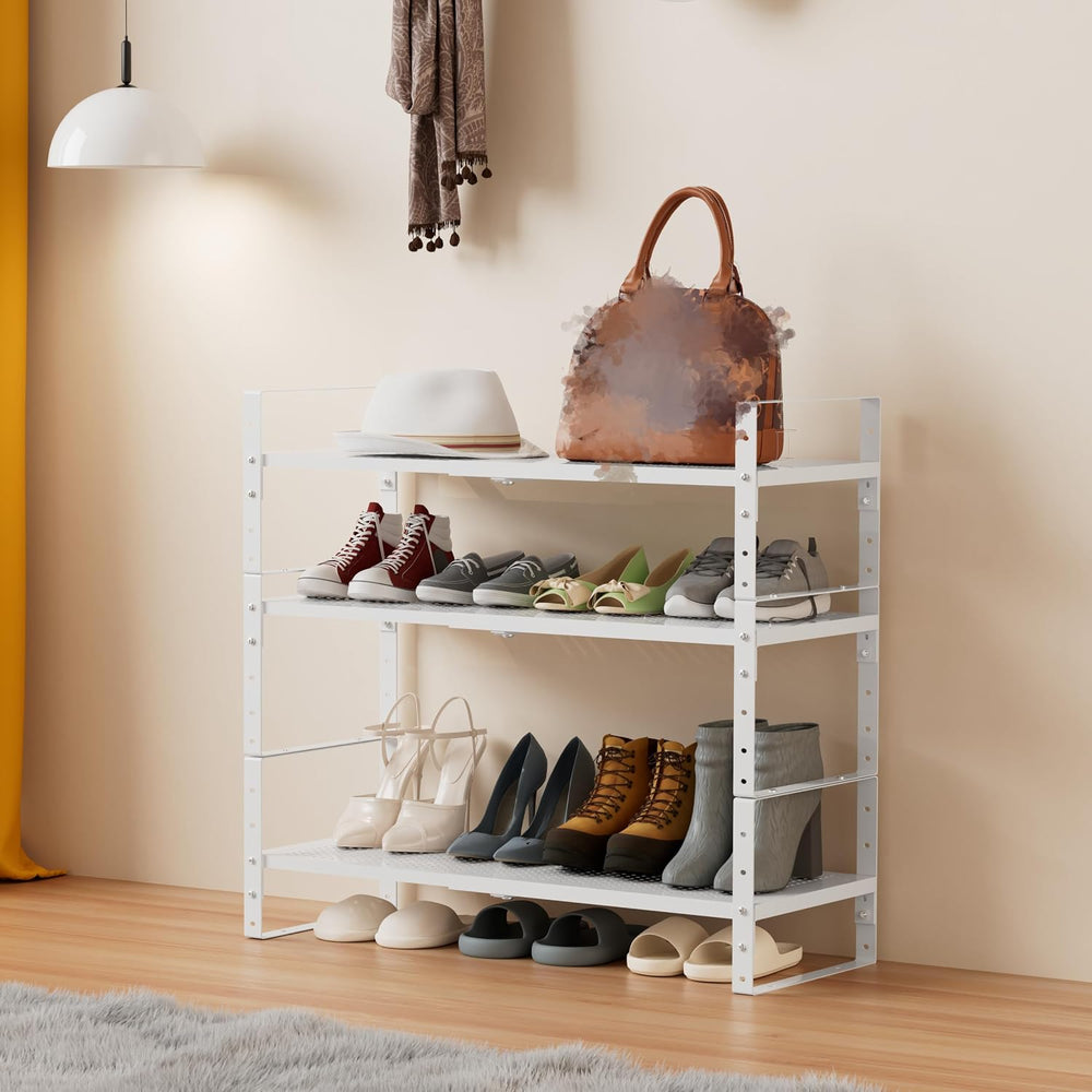 Multi-Functional Metal Shoe Rack, Space-Saving, Perfect for Entryway, Closet,...