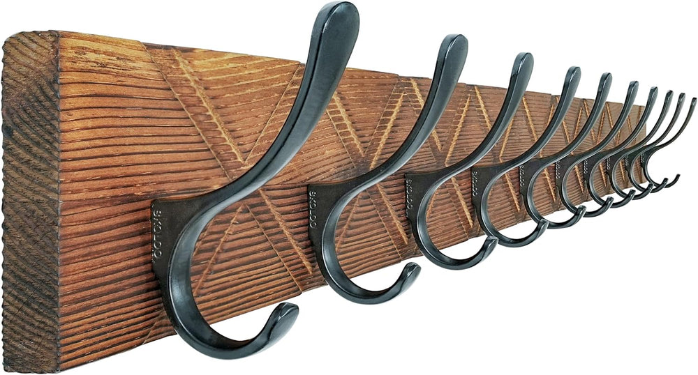 SKOLOO Coat Rack Wall Mount - Antique Wooden Carved- X Cross Coat Hook, Wall ...