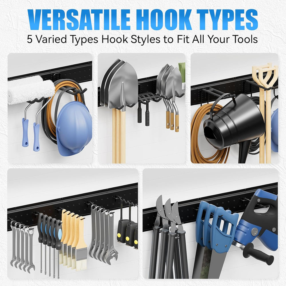 49.5" Garage Tool Organizer Wall-Mounted, Heavy Duty Garage Wall Organiz...
