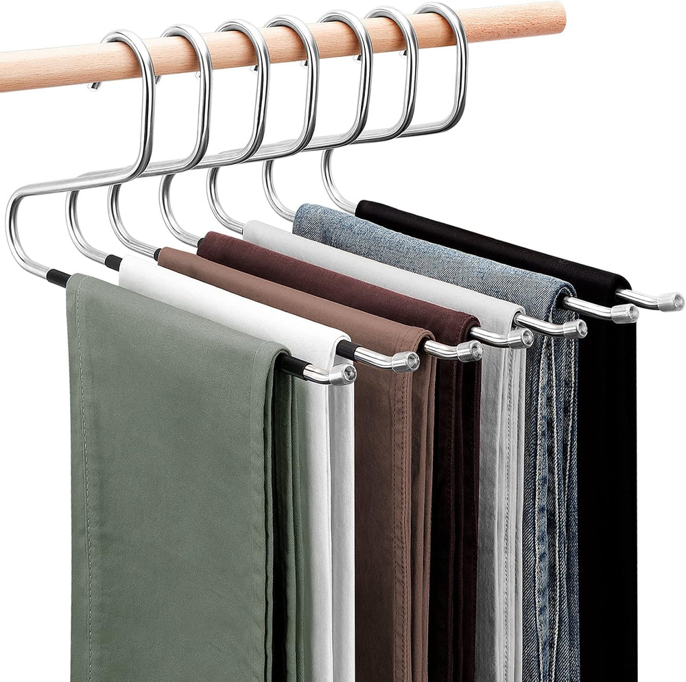 DOIOWN Open Ended Pants Hangers, Stainless Steel Jeans Hangers