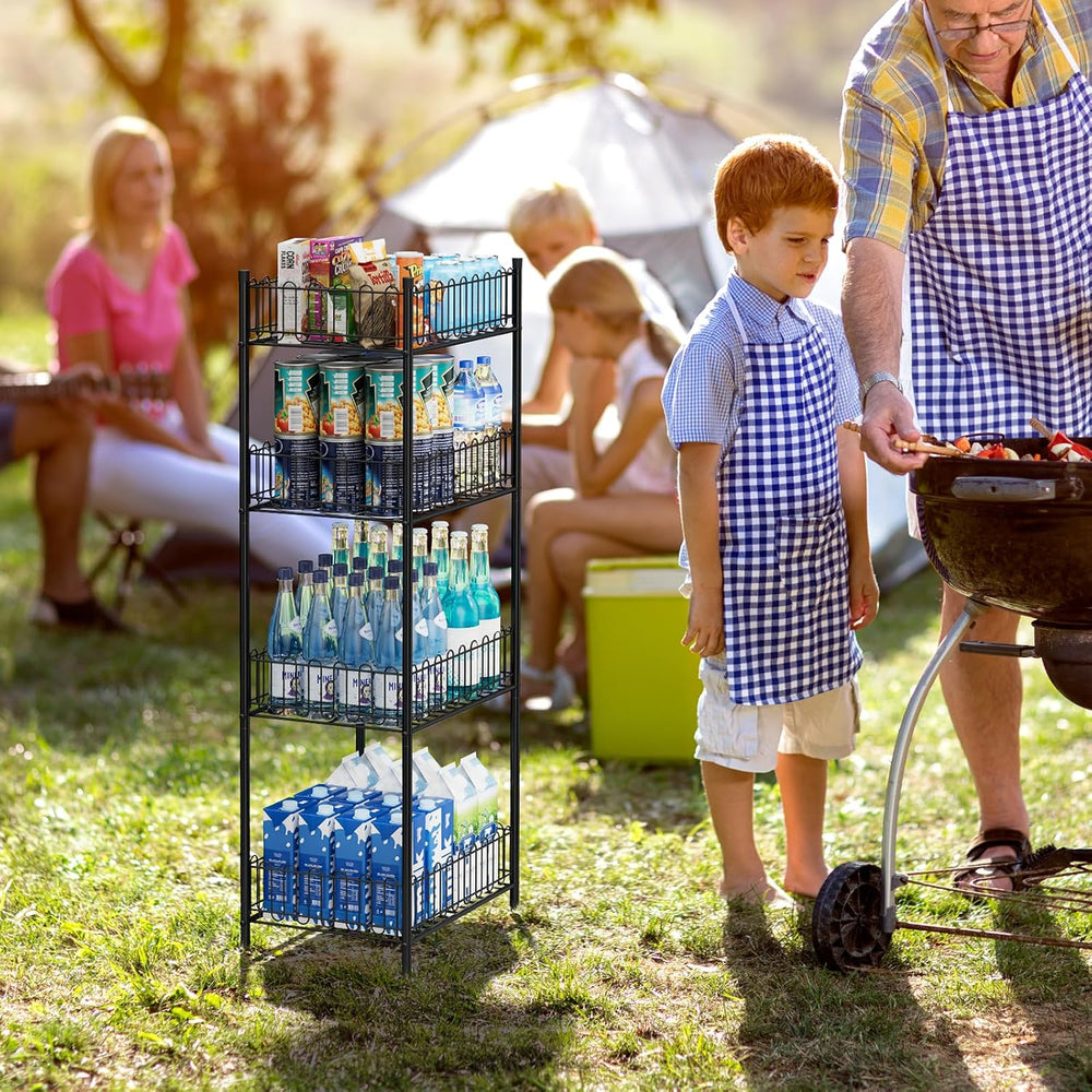OYEAL Water Bottle Storage Holder 4 Tier Can Organizer for Pantry, Large Capa...