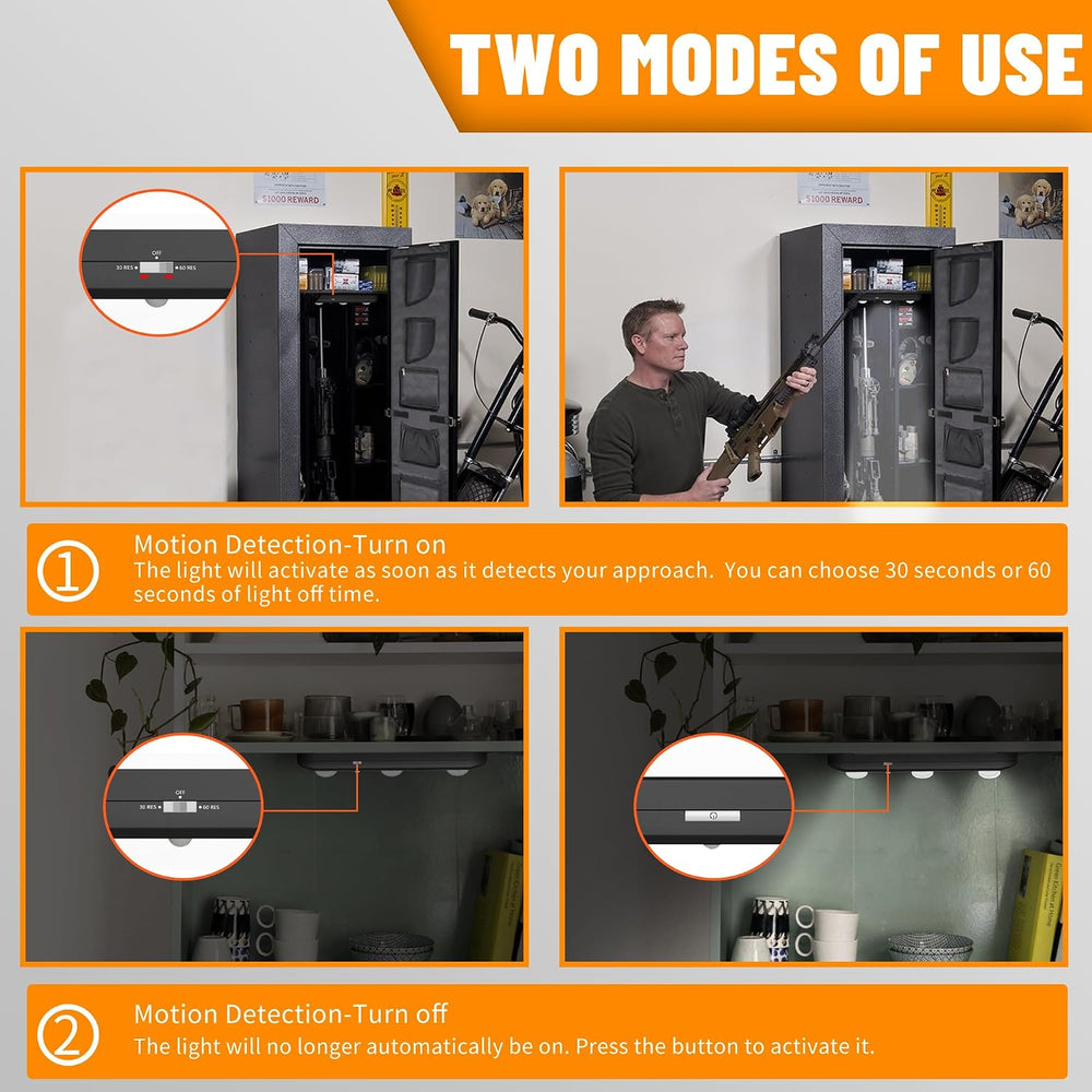 MIND&ACTION Gun Safe Lights,Motion Activated LED Light for Gun Safe Gun C...