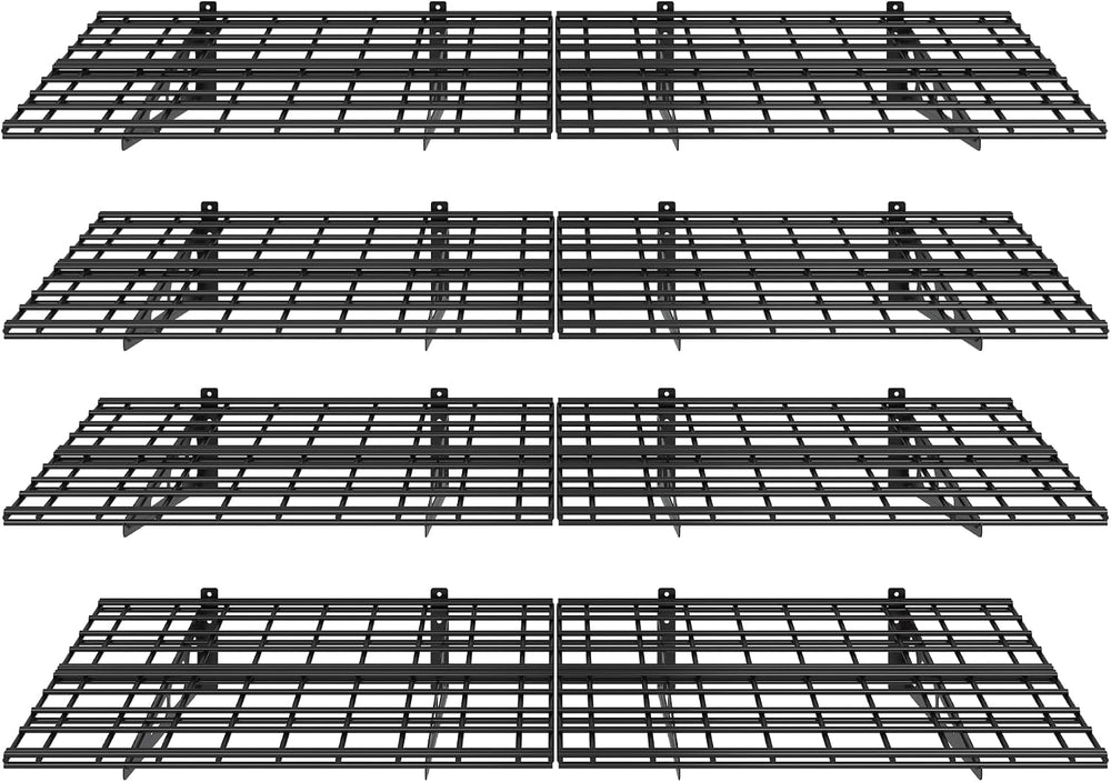 FLEXIMOUNTS 4-Pack 2x6ft 24-inch-by-72-inch Wall Shelf Garage Storage Rack Fl...
