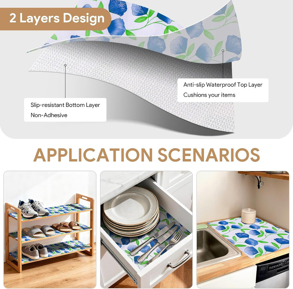 Non Adhesive Shelf Liner 20'' X 360'' Drawer Liner for Kitche...
