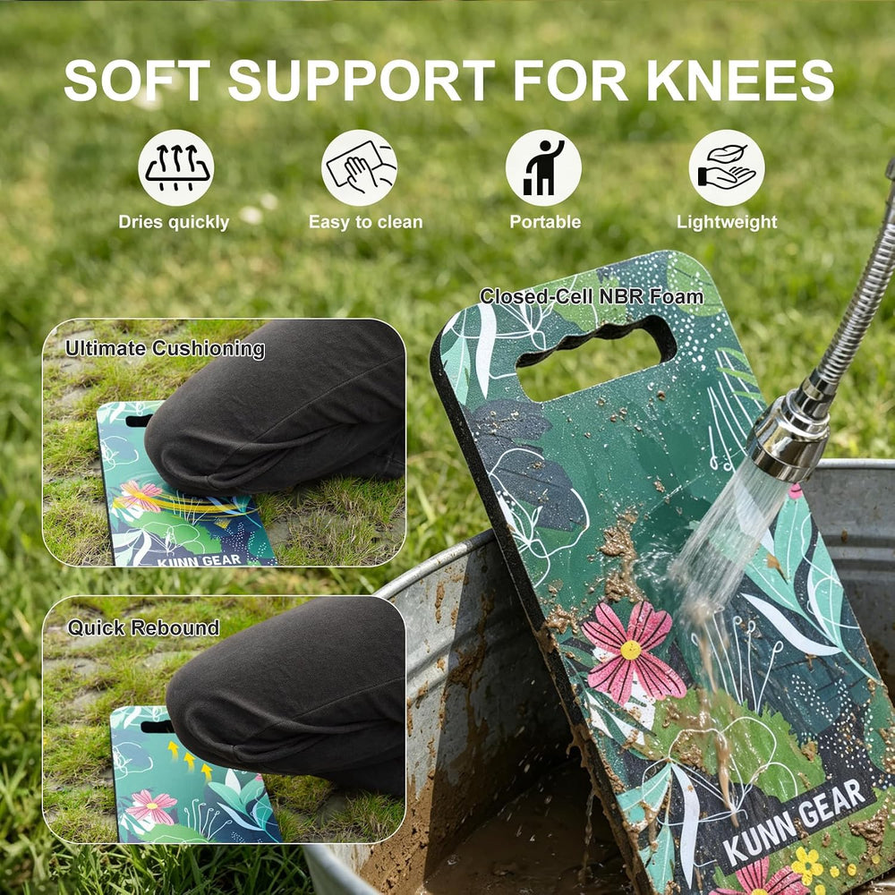 KUNN 5 Gallon Garden Bucket Tool Organizer & Kneeling Pad Set, Green