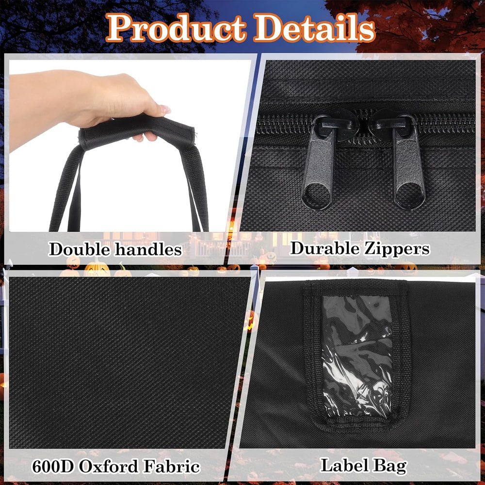 Klmnop 12ft Skeleton Storage Bag, Heavy Duty 600D Oxford Large Halloween Chri...