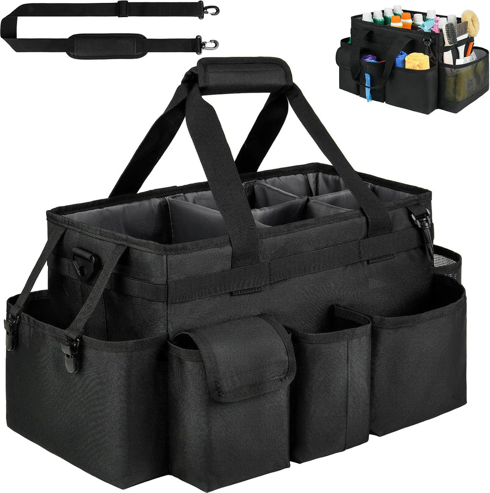Cleaning Caddy Bag,Large Cleaning Supplies Organizer with Handle for Housekee...