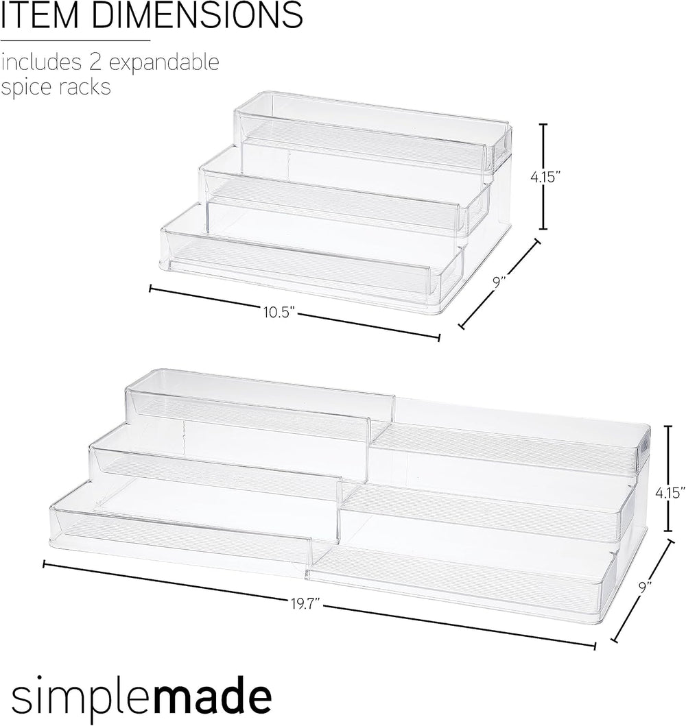 SIMPLEMADE 3-Tier Spice Rack Organizer - Versatile Storage Shelf for Kitchen,...