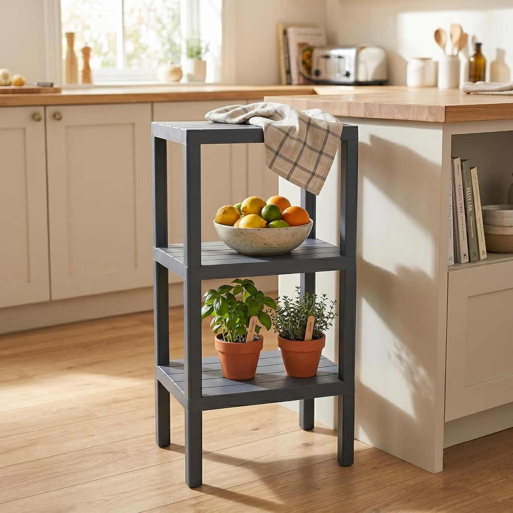 Honey-Can-Do Grey 3-Tier Storage Shelf